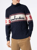Half-turtleneck sweater with Bombardino lettering