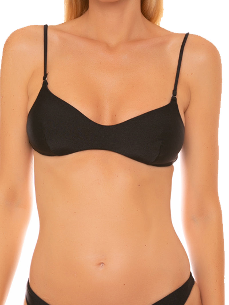 Black bralette top (shoulder straps sold separately)