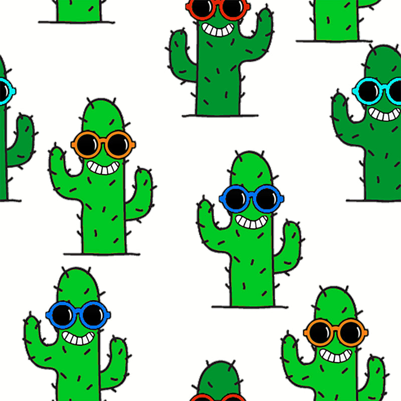 Costume da bagno da bambino in tessuto leggero con stampa cactus
