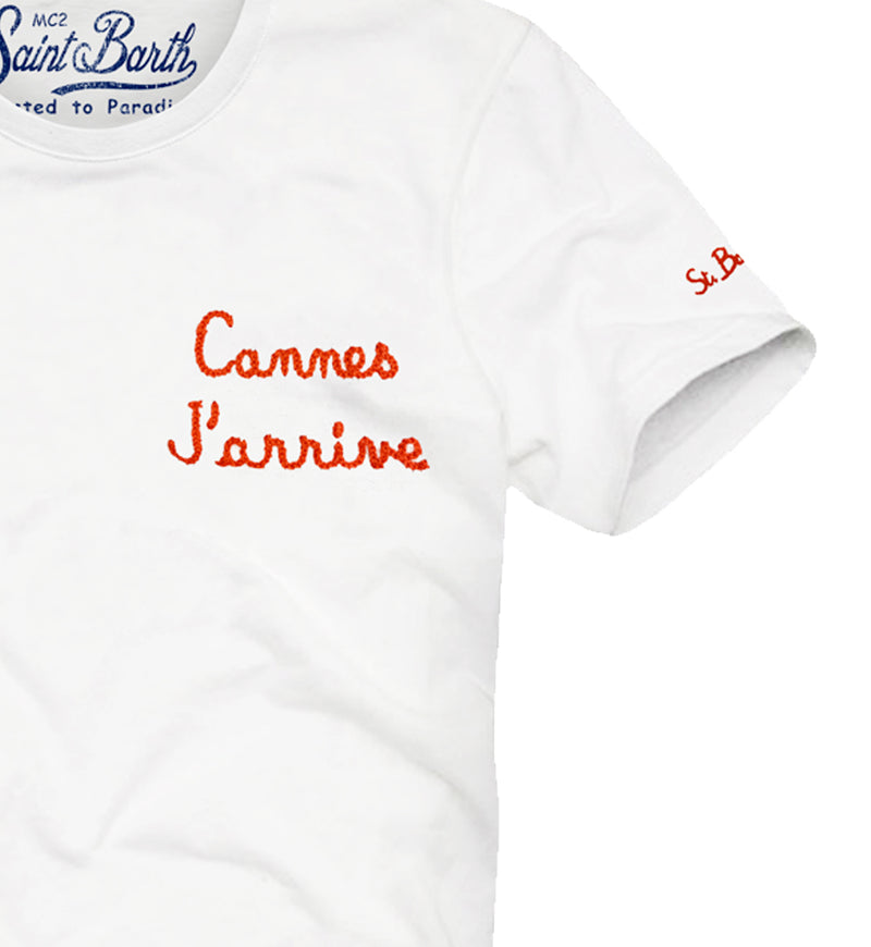 Boy t-shirt  with Cannes J'arrive embroidery