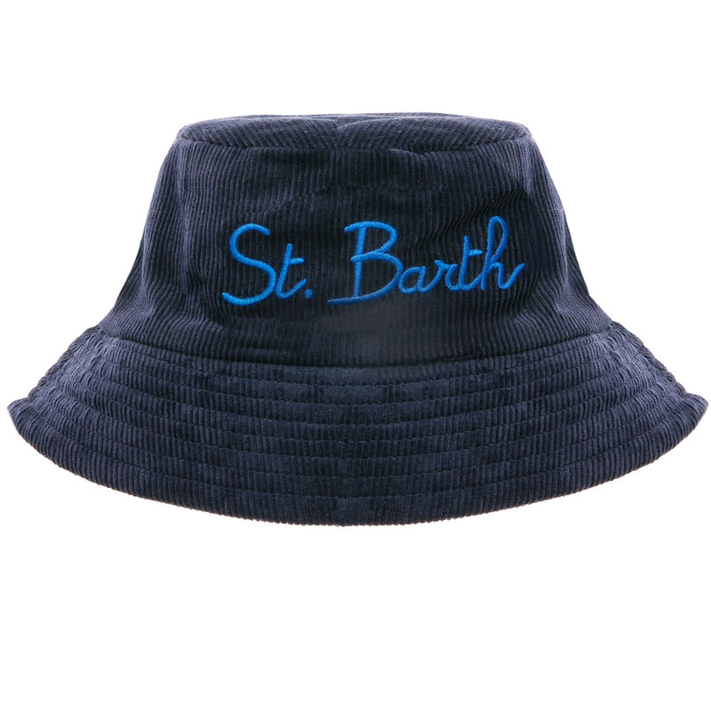 Blue corduroy bucket hat