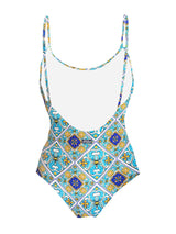 Maiolica print one piece swimsuit