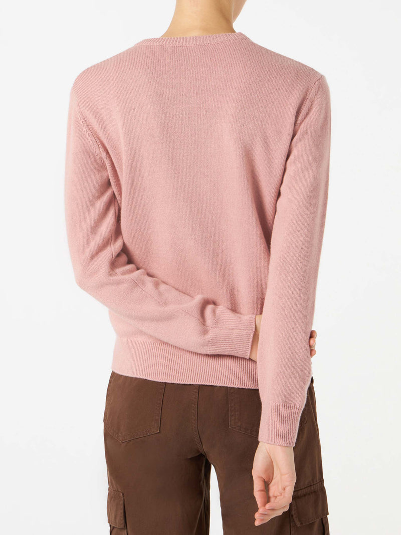 Woman sweater with Chalet & Rosé print