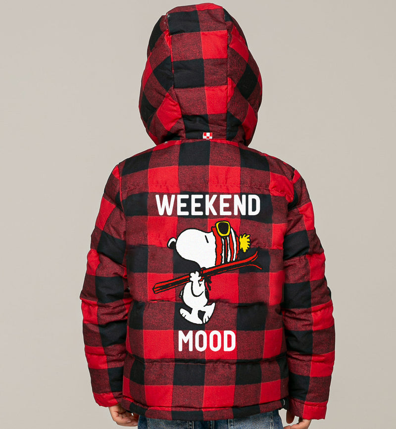 Kid hooded down padded jacket Snoopy print | Peanuts Special Edition