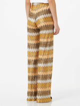 Woman multicolor knitted palazzo pants