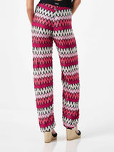 Chevron knitted jogger pants