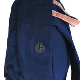 Blue canvas backpack