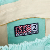 Colette wassergrüne Handtasche aus Baumwollcanvas
