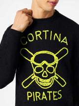 Black Man sweater Cortina Pirates fluo embroidery