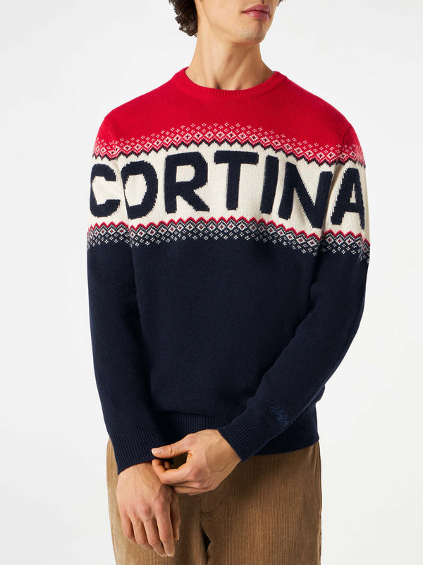 Man sweater with Cortina lettering