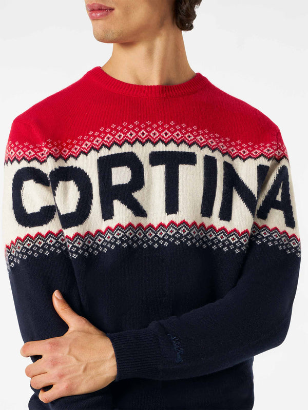 Man sweater with Cortina lettering
