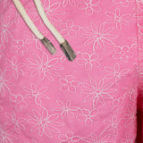 Pink embroidered swim shorts