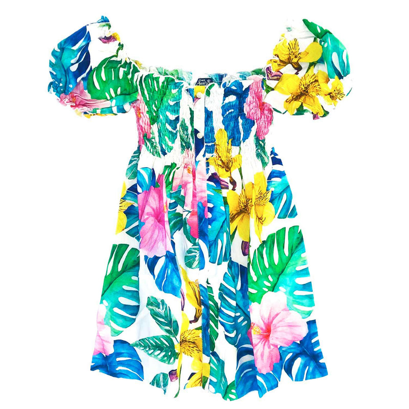 Girl dress tropical pattern