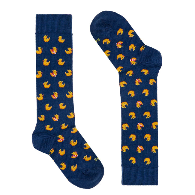 Kid long socks with ducky print
