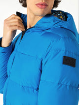 Bluette hooded down padded jacket ducky print lining
