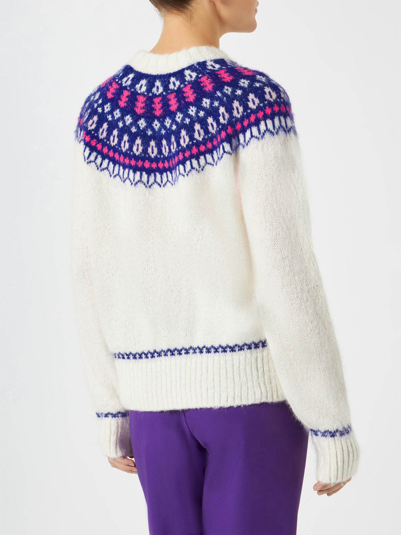 Damen-Nordic-Pullover mit Cortina-Stickerei
