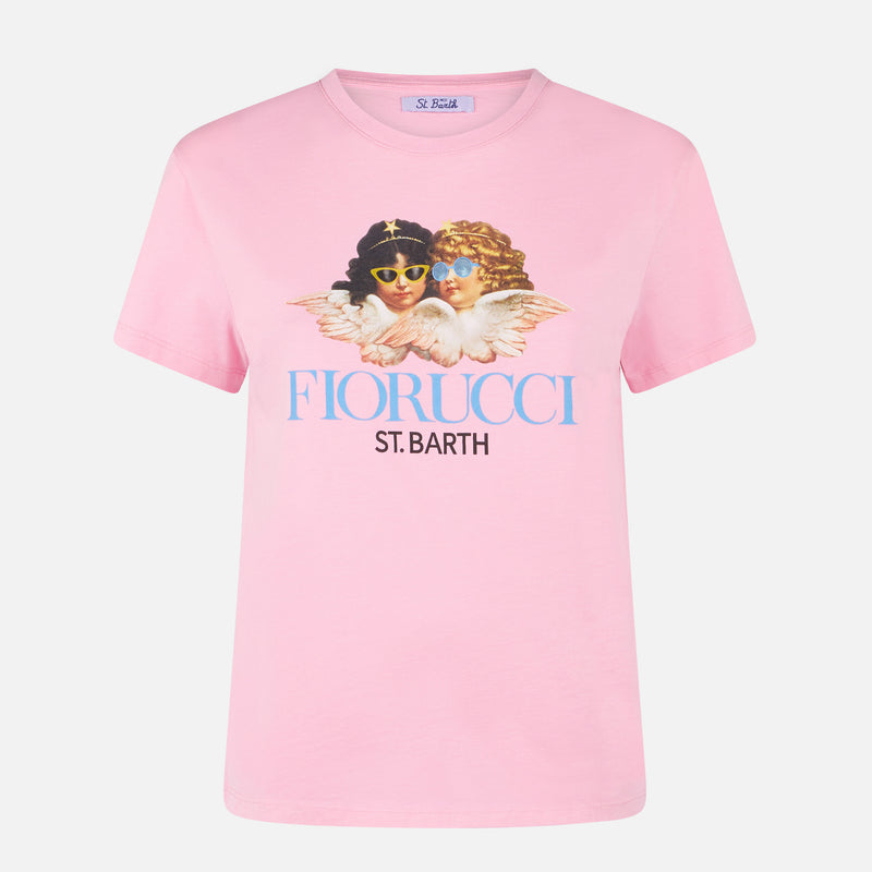 Damen-T-Shirt aus Baumwolle mit Fiorucci-Print | FIORUCCI-SONDERAUSGABE