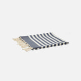 Fouta classic honeycomb with white and blue stripes