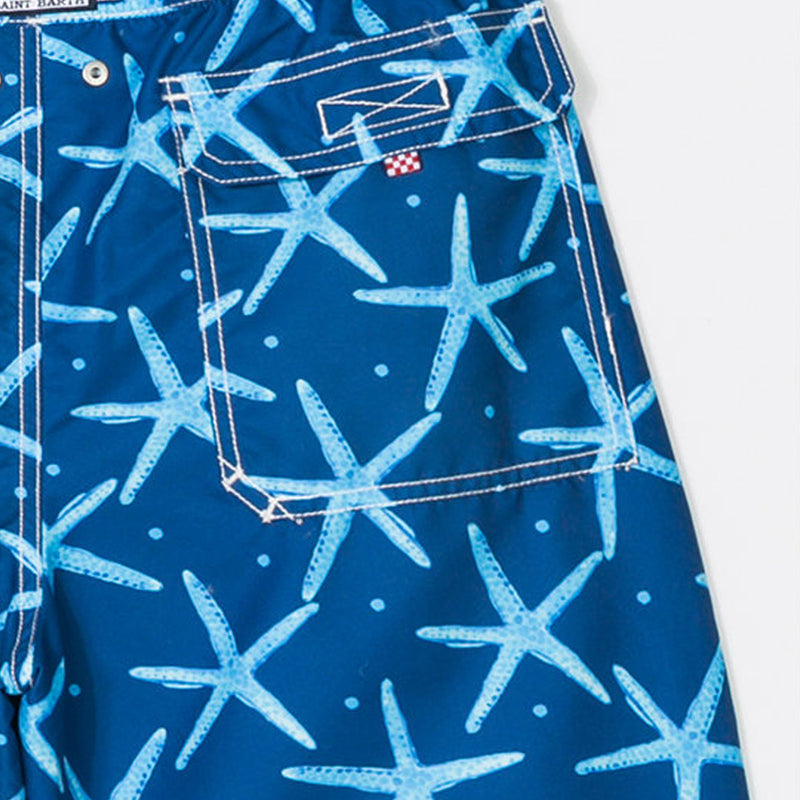 Pantaloncini da bagno di media lunghezza con stelle marine