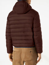 Man double face brown down jacket