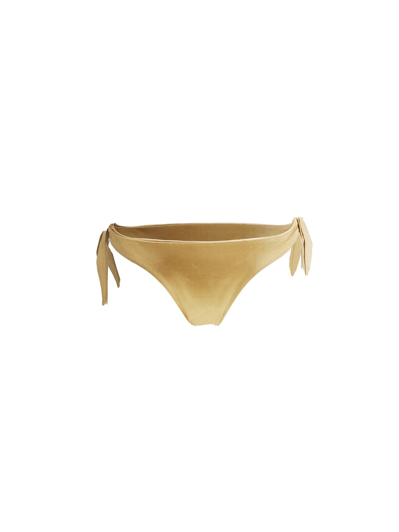 Golden lurex swim briefs