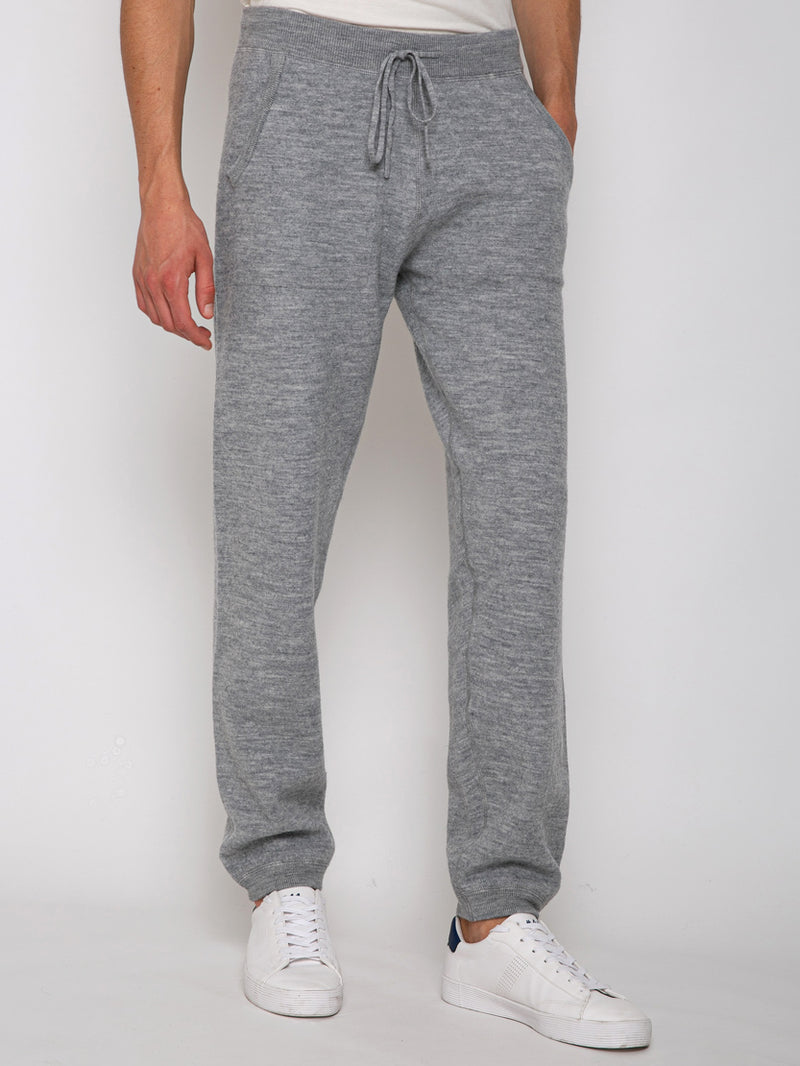Track knitted sweatpants with pockets