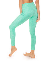 Animalier green pastel printed yoga leggings