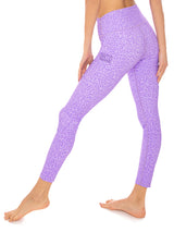 Animalier purple pastel printed yoga leggings