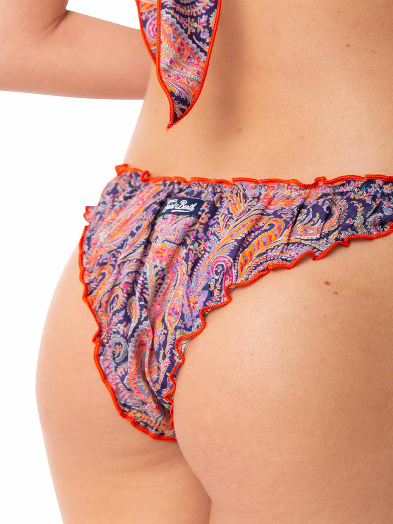 Bandeau-Bikini für Damen mit Liberty-Print | Hergestellt aus Liberty-Stoff