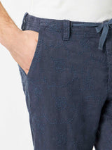 Blue embroidered bermuda shorts