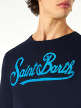 T-shirt da uomo a maniche lunghe con stampa Saint Barth