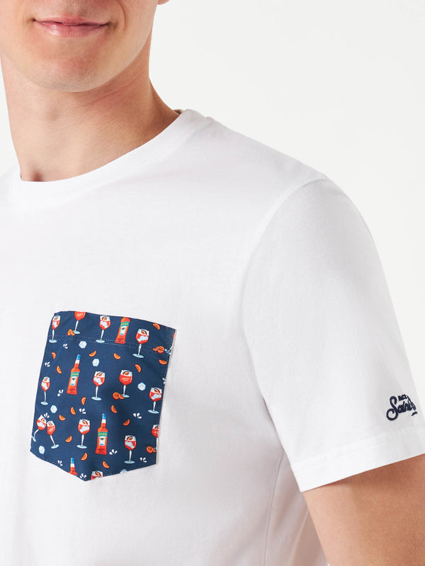 Man cotton t-shirt with Spritz pocket | APEROL SPECIAL EDITION