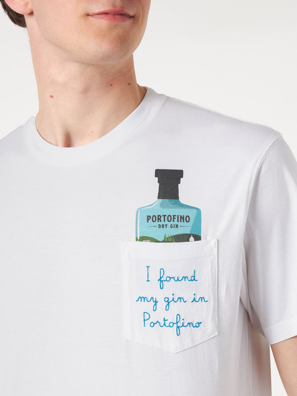 Herren-T-Shirt aus Baumwolle mit Stickerei | PORTOFINO DRY GIN SONDEREDITION