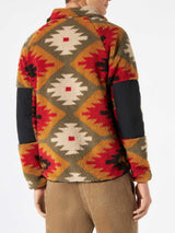 Man sherpa jacket with pattern