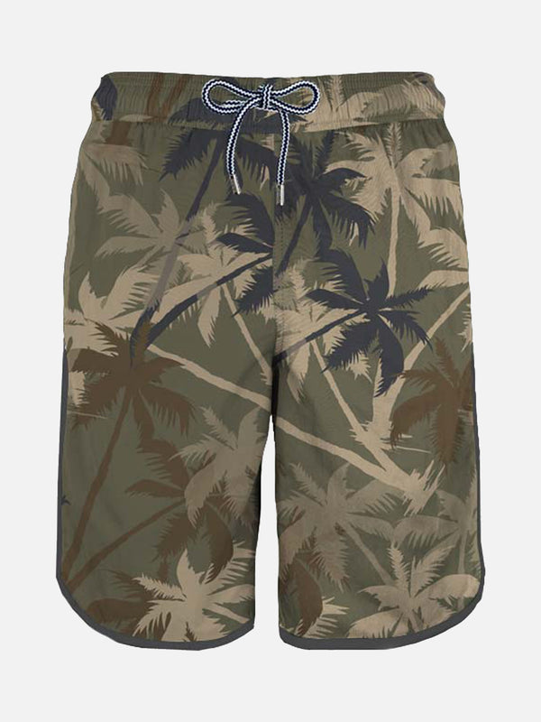 Boardshorts with palms print