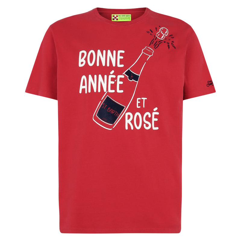Bonne Année et Rosé red t-shirt