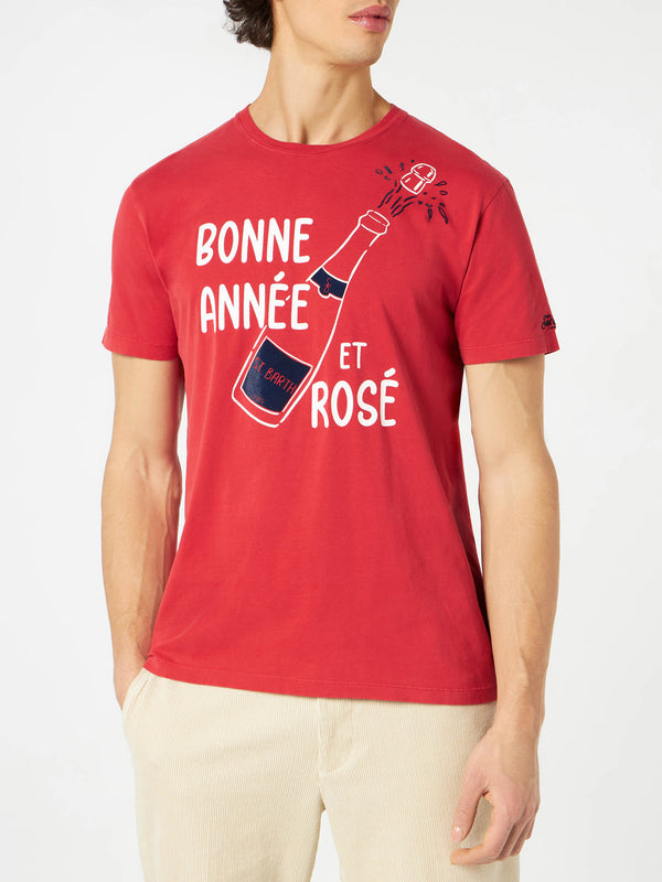 Rotes T-Shirt „Bonne Année et Rosé“.