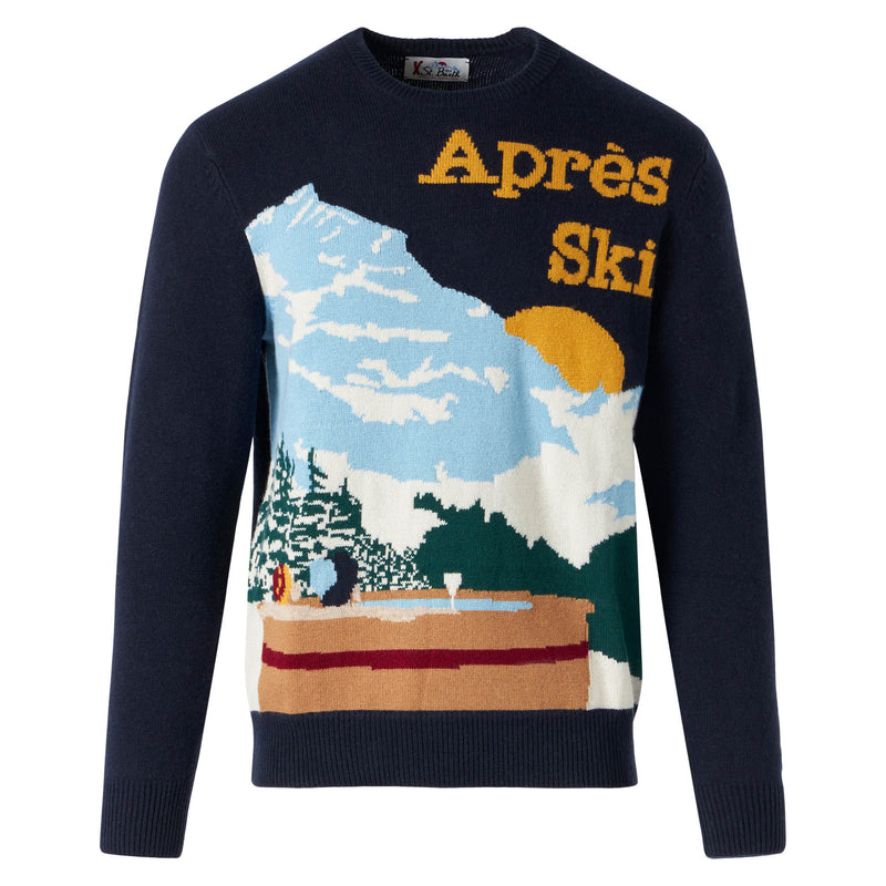 Man sweater with postcard