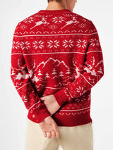 Man sweater Norwegian style with Cortina embroidery