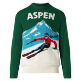 Man sweater Aspen vintage postcard print