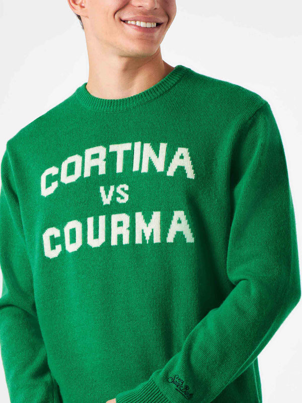 Herrenpullover mit Cortina vs Courma-Schriftzug