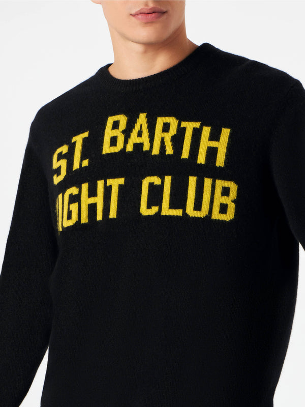 Herrenpullover mit St. Barth Night Club-Aufdruck