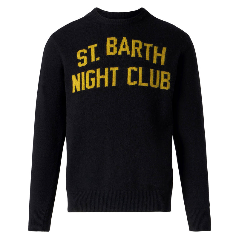 Herrenpullover mit St. Barth Night Club-Aufdruck