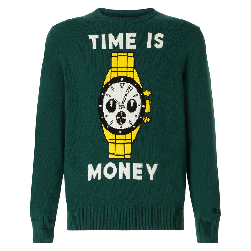 Man sweater with Time is Money print