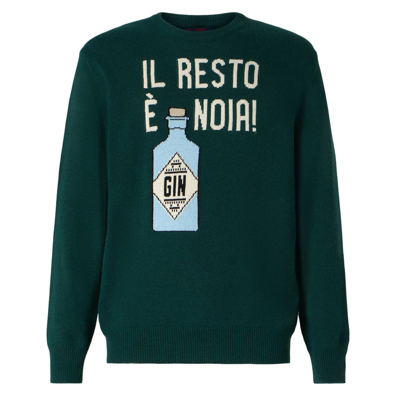 Man sweater with Il Resto è Noia print