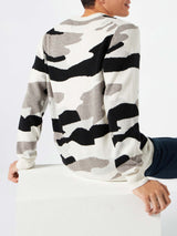 Man sweater with camouflage Off-piste Team print