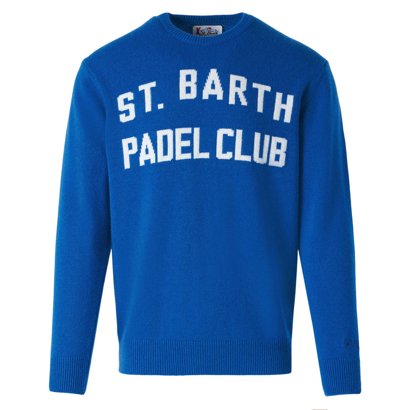 Man sweater with St. Barth Padel Club lettering