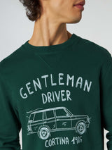 Felpa in cotone con scritta Gentleman driver Cortina