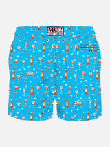 Man light fabric swim shorts with Aperol Spritz print | APEROL SPECIAL EDITION