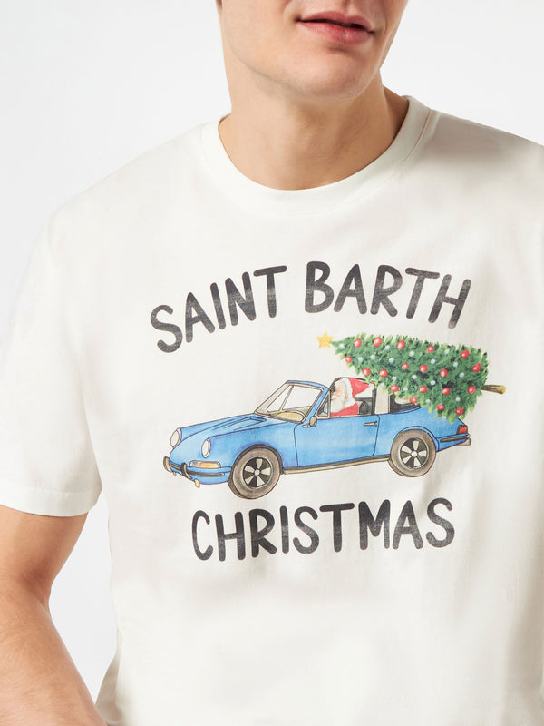 T-shirt da uomo con stampa Babbo Natale